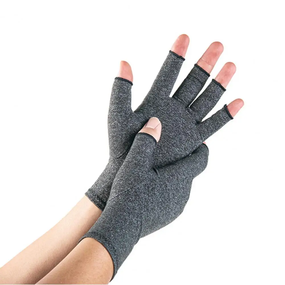 Warm Cold-proof Gloves Compression Arthritis Gloves for Women Men Fingerless Hand Wraps Stretchy Fitness Gloves for Pain Relief