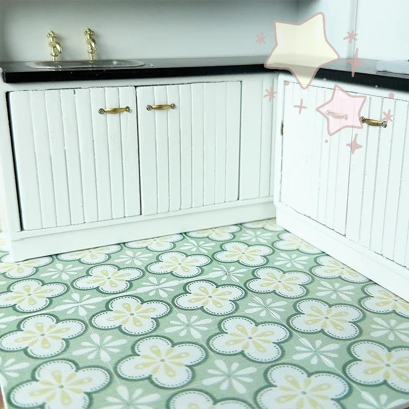 [TJ]1 個 1:12 ドールハウスミニチュア正方形木製床モデルバスルームリビングルーム装飾おもちゃドールハウスアクセサリー