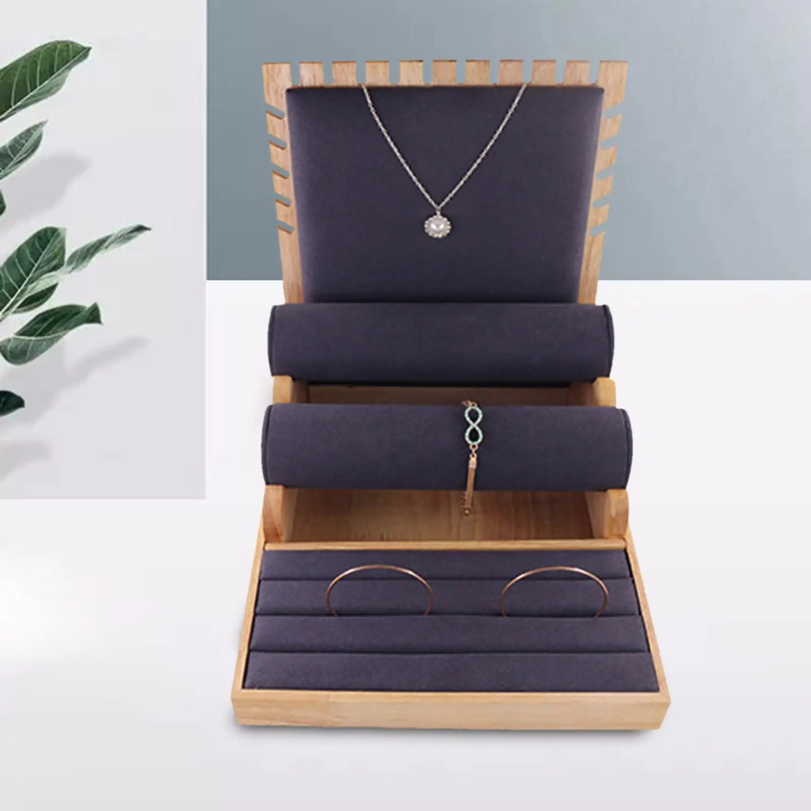 3 في 1 مجوهرات عرض الدعائم الإبداعية الفانيلا عرض حامل عرض موقف الحال بالنسبة قلادة مجوهرات تظهر خواتم نوم الفتيات #2