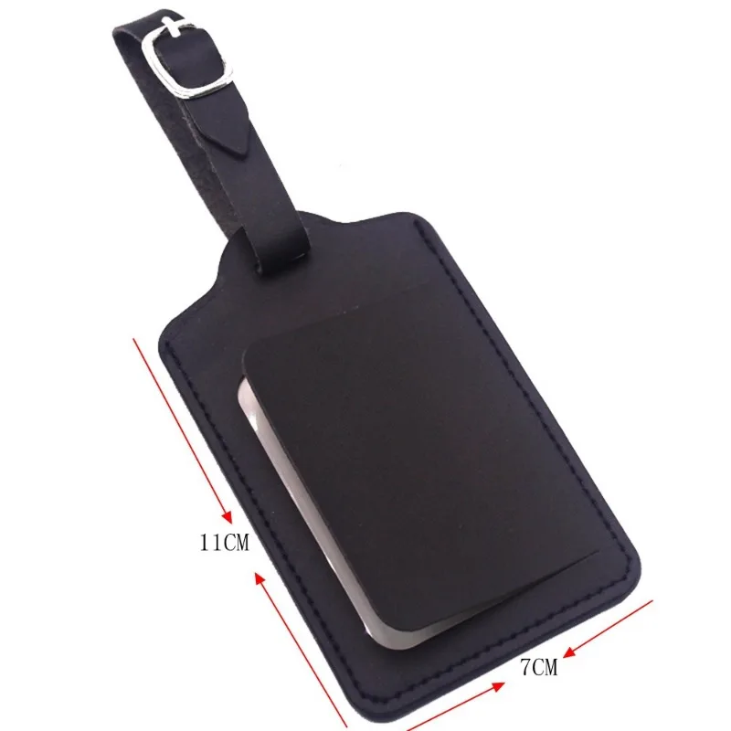 Fashion Leather Luggage Tag Travel Accessories Women Men Portable Label Suitcase ID Address Holder Baggage Boarding Gift