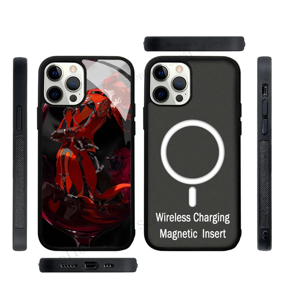 Anime Game Genshin Impact Diluc Ragnvindr Phone Case Strong Magnetic For IPhone 15 14 13 Pro Max 11 12 Mini Alex Mirror For