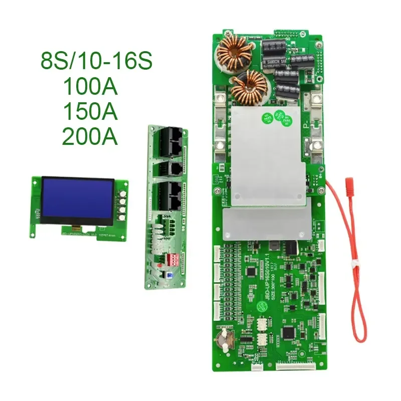 JBD Smart BMS Li ion Lifepo4 16S 48V 100A 150A 200A Family Energy Storage Inverter Bms Support Parallel For Lithium Battery