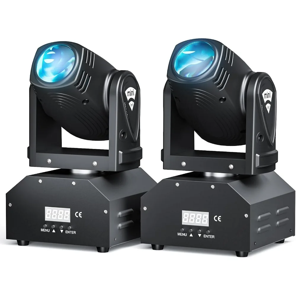 

LED Moving Head Light RGBW Beam Lights with DMX for Live Show DJ Disco Events Party Stage Lighting KTV Wedding(2 Pack)