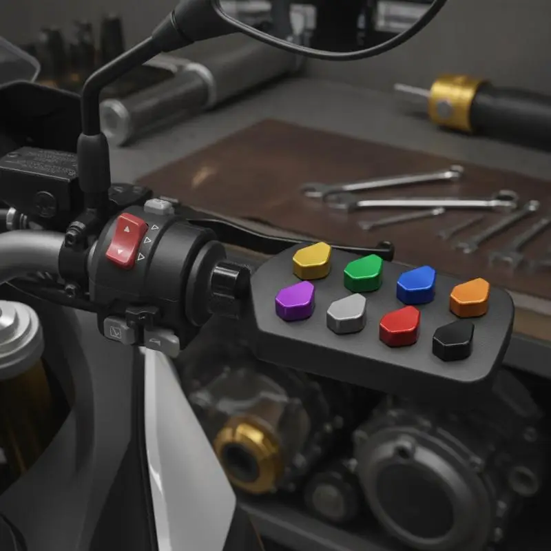 Aluminum Alloy Motorcycle Turn Signal Switch Buttons Anti Scratch Multi Colors For Motorbike Modification