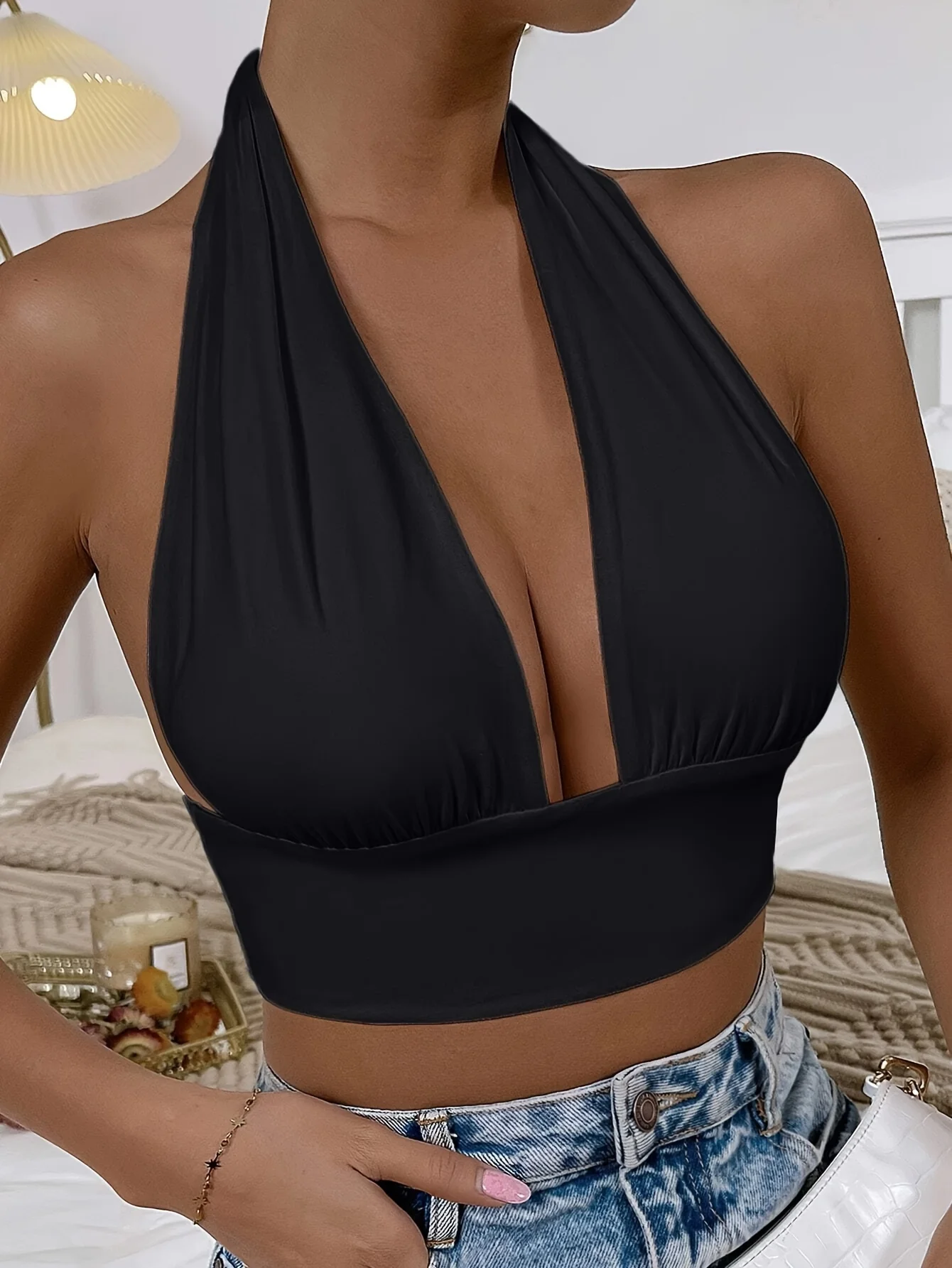 Cool Summer Casual Beach Women Adjustable Neck Halter Women Vest