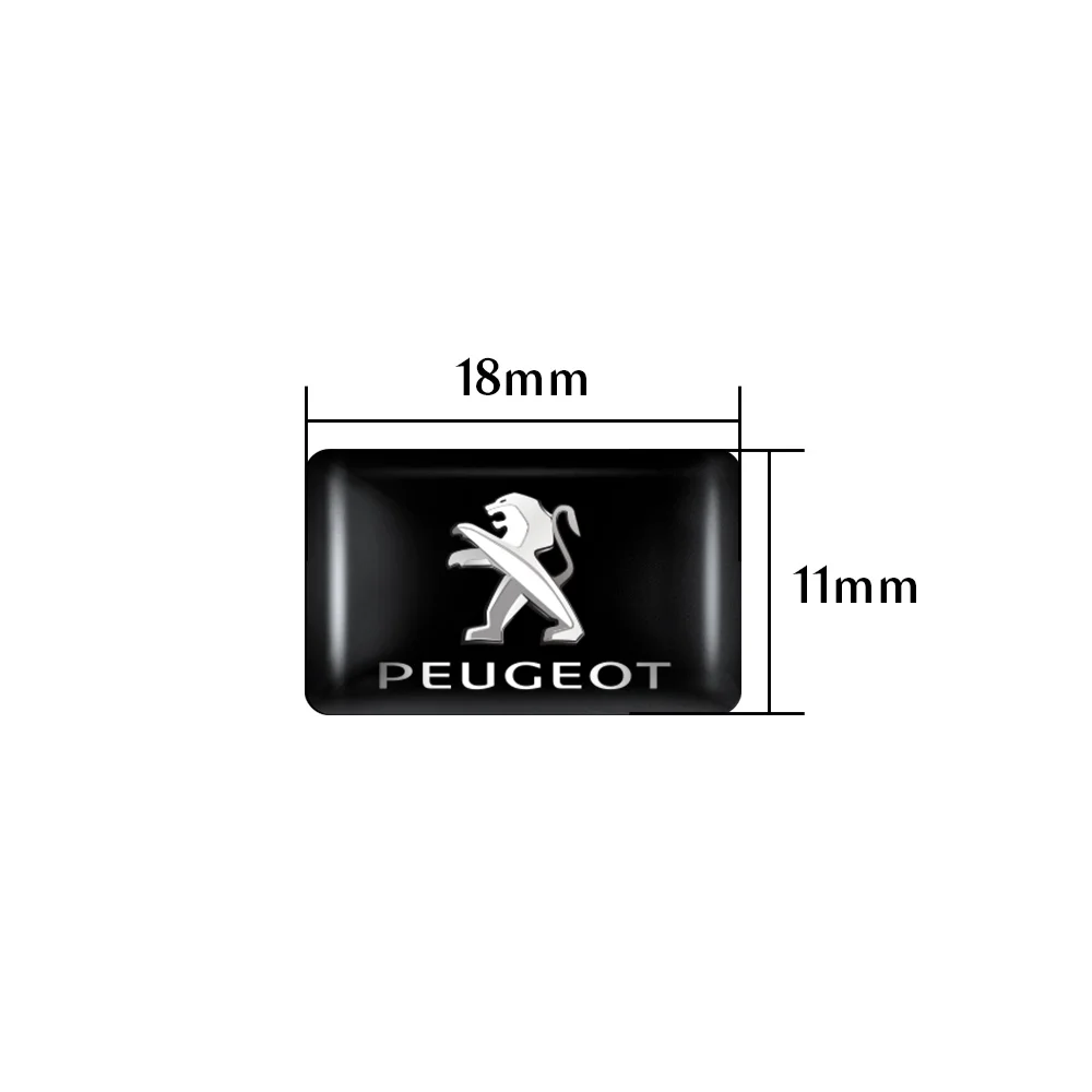 10PC 3D Epoxy Car Emblems Decor Stickers Auto Styling Accessories For Peugeot 206 307 308 3008 207 208 407 508 2008 5008 107 106