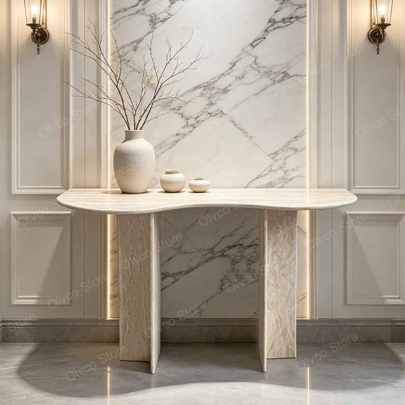 Minimalist Wide Console Table Functional Contemporary Entryway Table Premium Space Saving Console Entree Modern Home Furniture