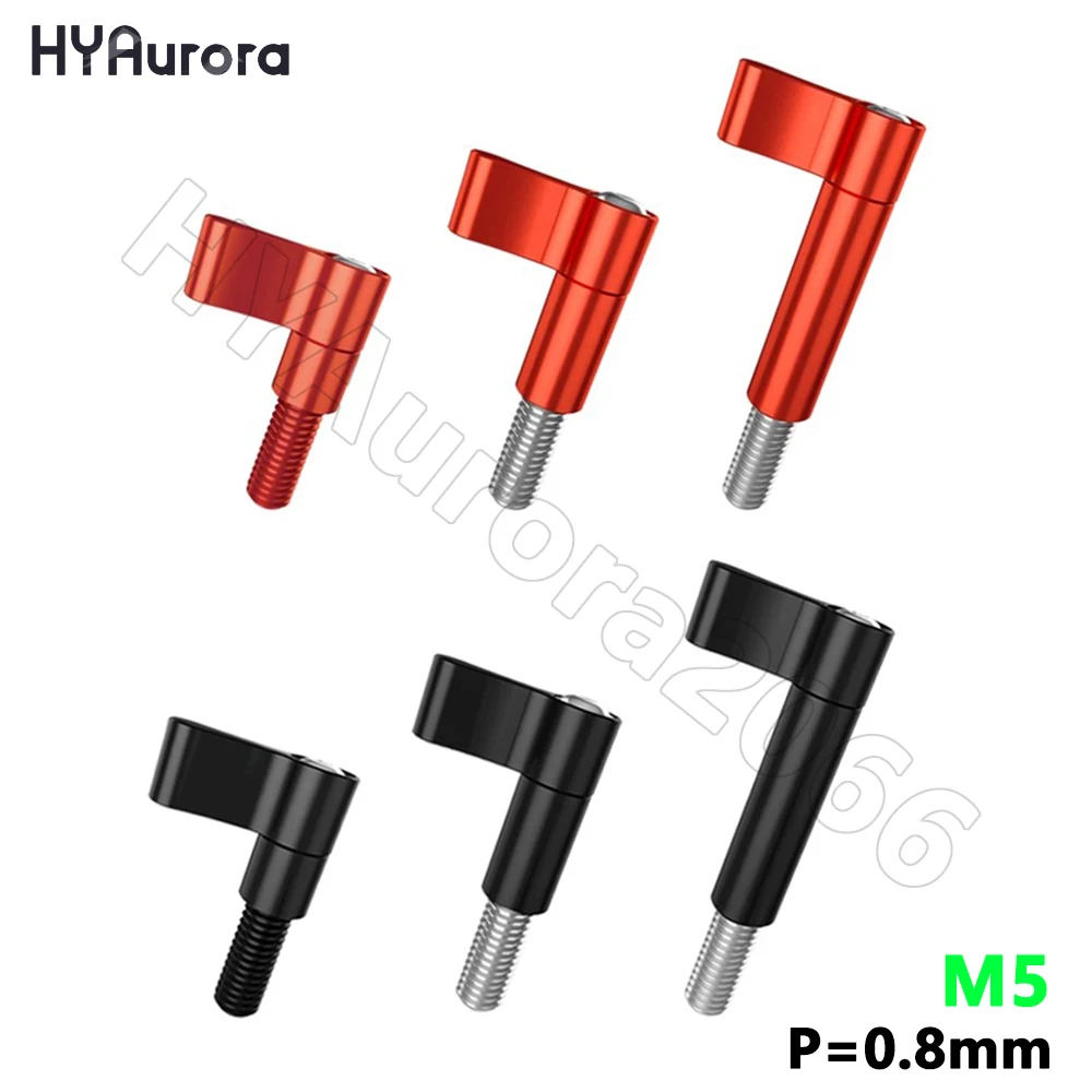 Thumb Screws M5 P=0.8mm Aluminum Alloy L Shape Screw Adjustable Handle Knob Tighten Bolts for Action Camera Accessories SLR