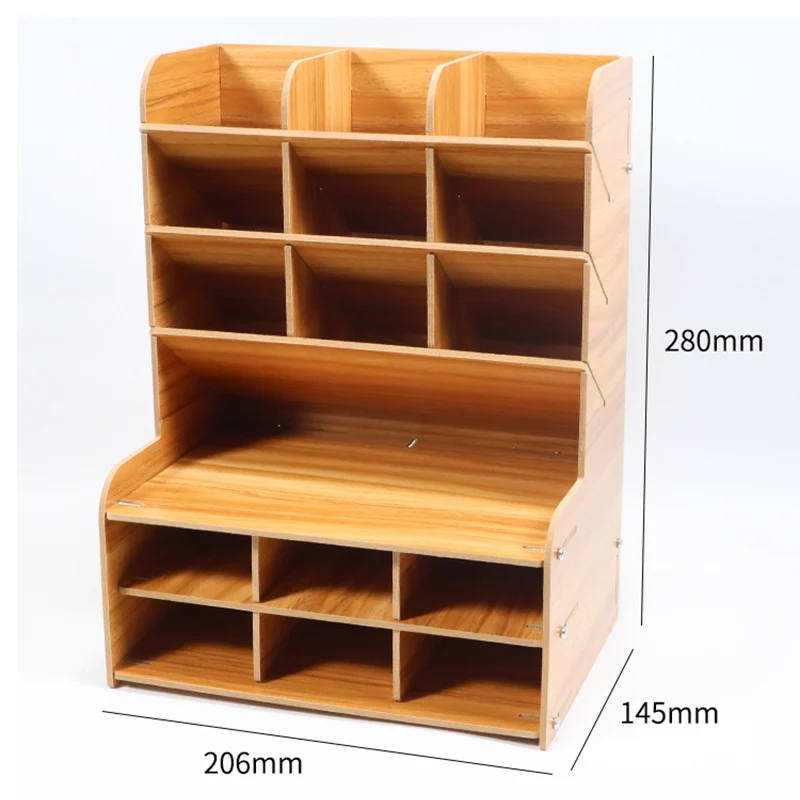 Luowei Multi-Grid Desktop Parts Component Box Multi-Tools Storage Rack Wooden Organizer Mobile Phone Repair Tool Holder