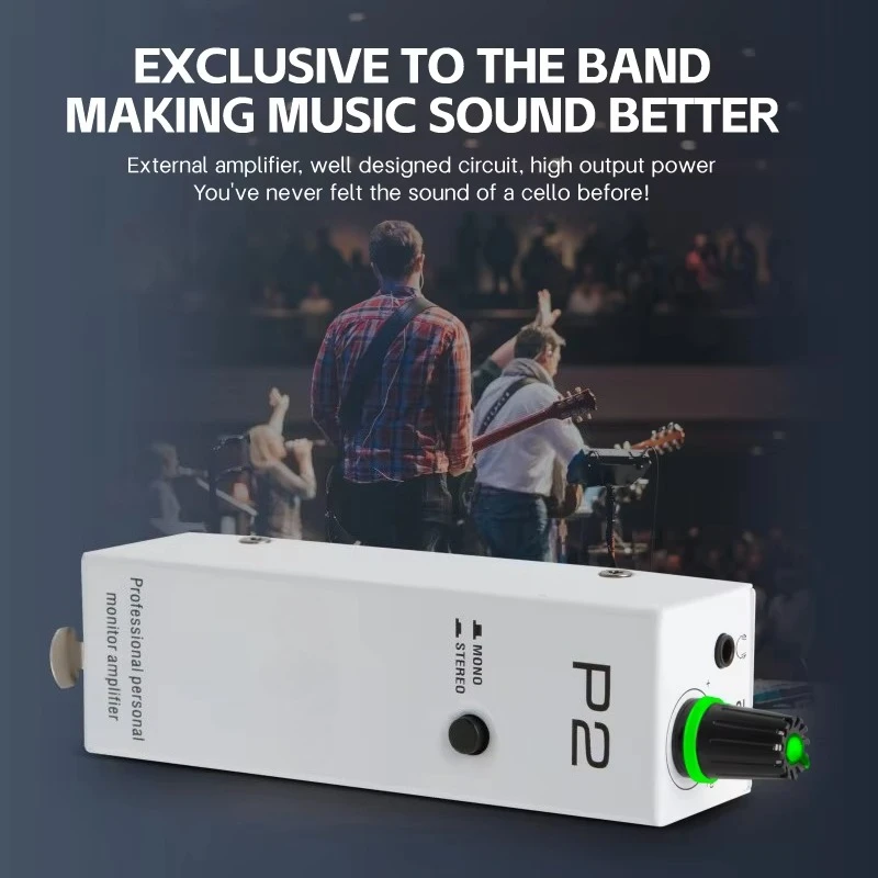 P2 Ultra Compact Active Battery Portable Metal Personal Monitoring Headphone Amplifier with XLR/TRS Input 3.5mm Output view 6
