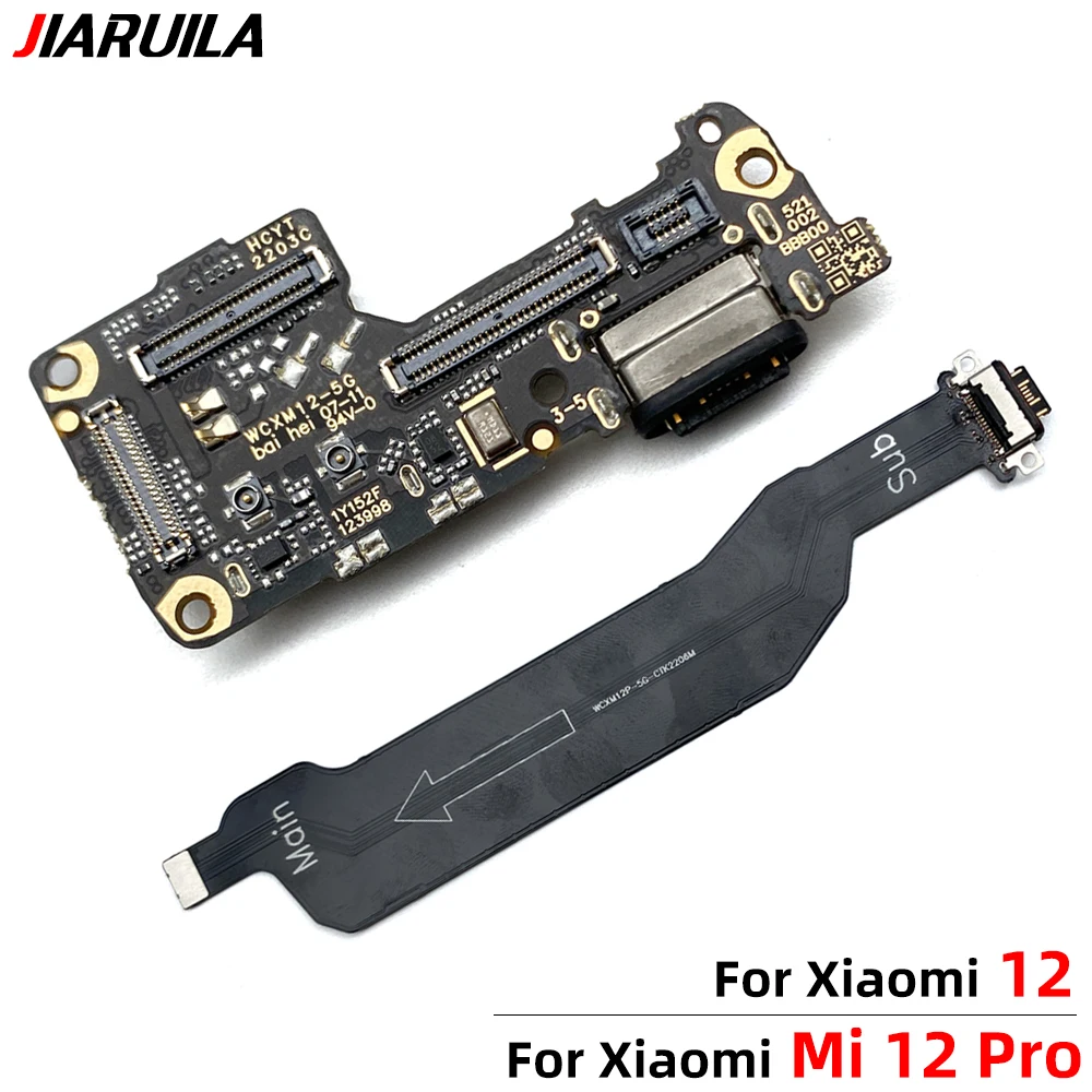 NEW USB Charging Port Dock Plug Socket Jack Board Flex Cable Connector Parts For Xiaomi Mi 12 / Mi 12 Pro Microphone Module