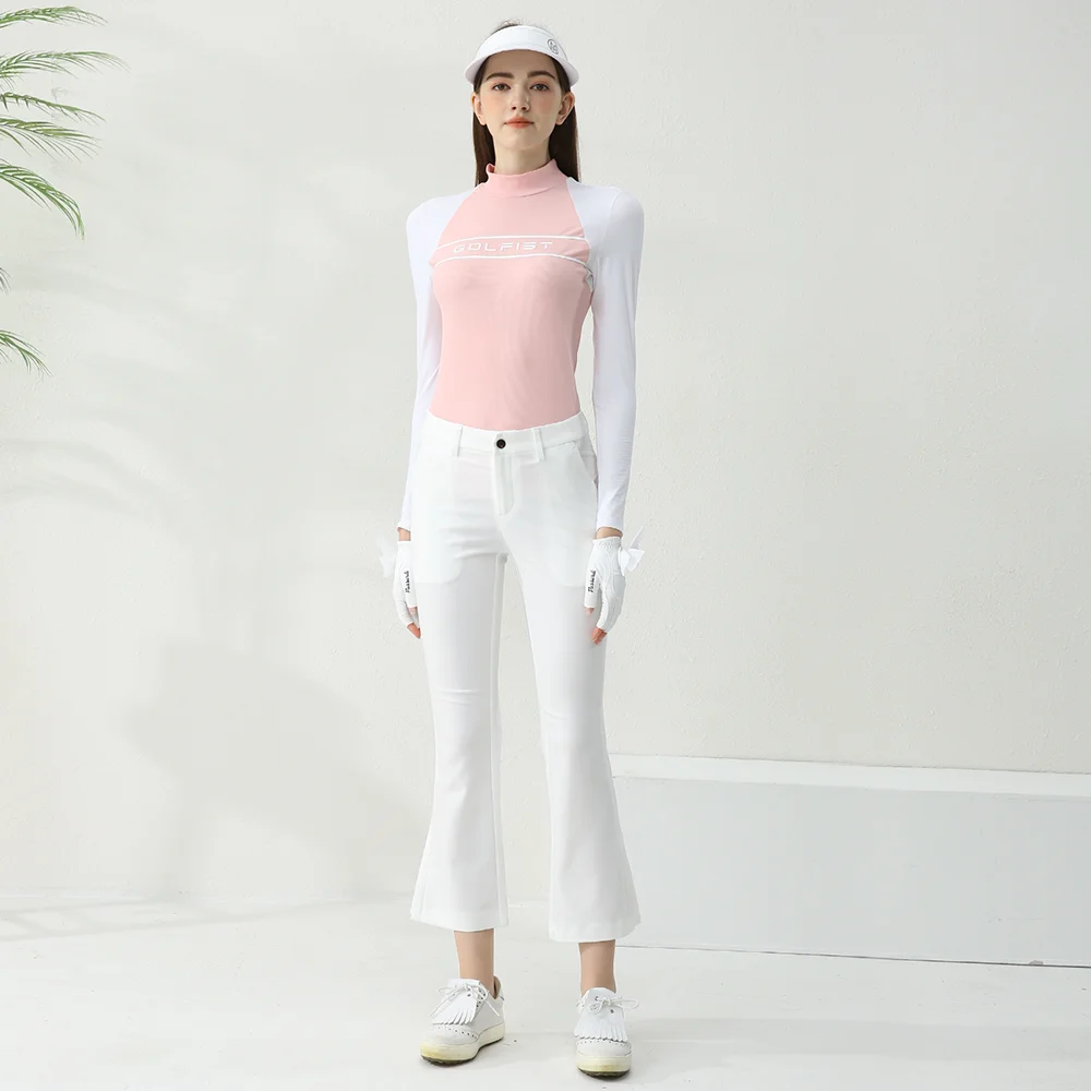 Golfist Golf Women Summer Long Sleeve Tops Breathable High Elastic Shirts Golf Short Skirt Culottes Ladies Spoort Clothing