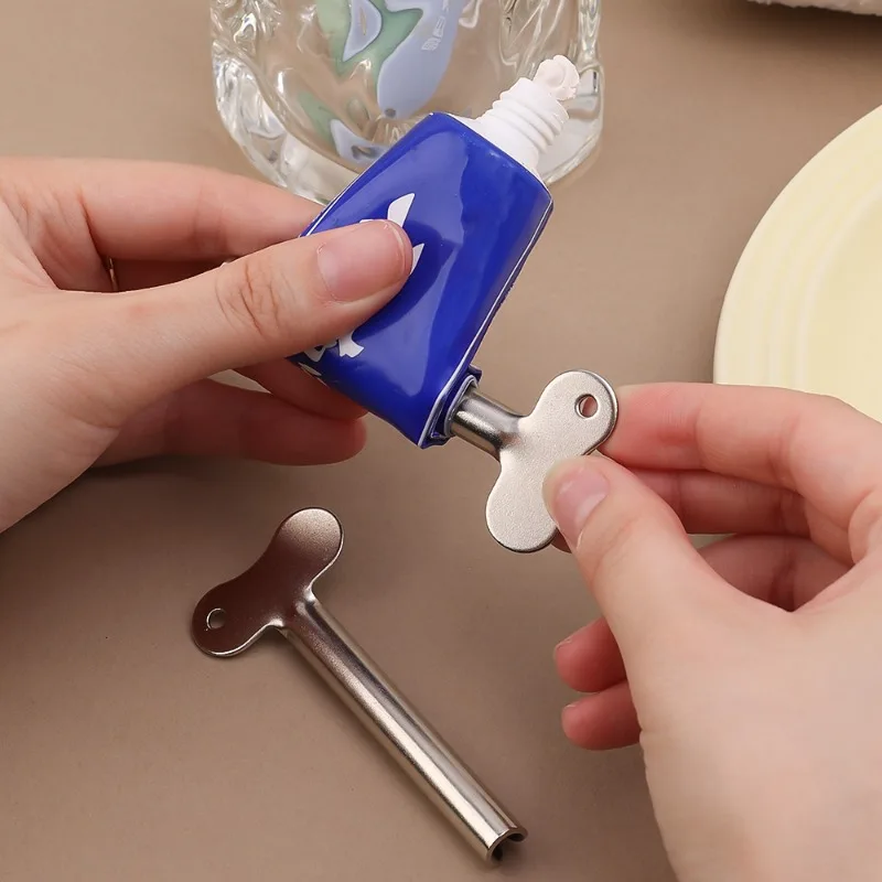 5/1pcs Stainless Steel Toothpaste Squeezer Facial Cleanser Squeezer Tube Rolling Press Squeezer Dispenser Bathroom Accessories