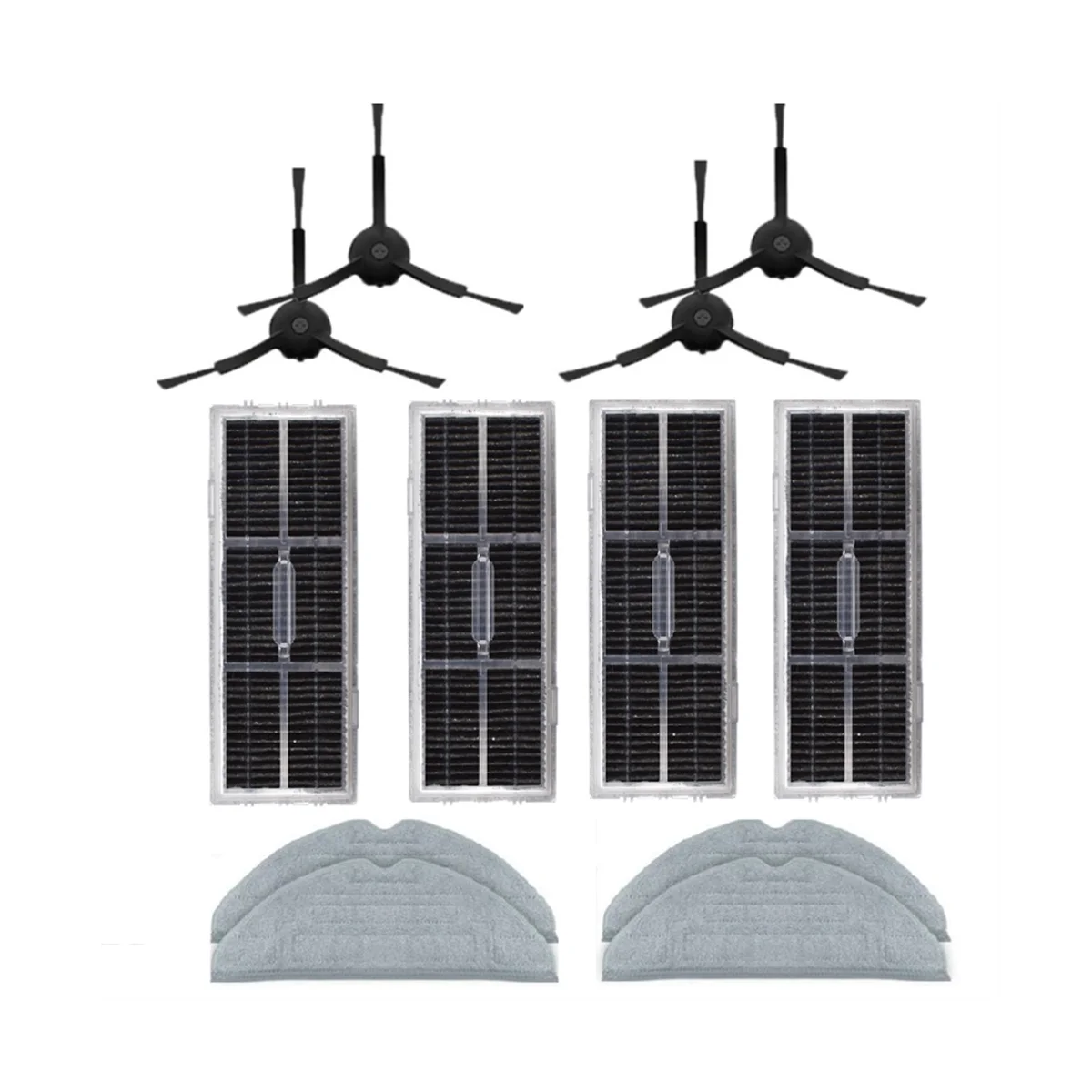 12 قطعة لـ S8 Pro Ultra /S8+/S8 جهاز آلي لتنظيف الأتربة قابل للغسل فلتر HEPA ممسحة غطاء من القماش