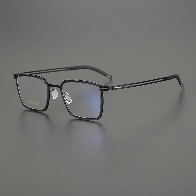 

Роскошные титановые ультралегкие квадратные оправы для деловых очков в новом датском дизайне для мужчин и женщин, подходят для установки линз по рецепту