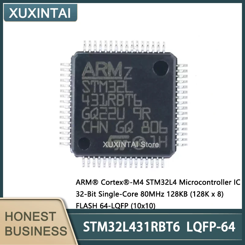 

5 шт./лот, новый оригинальный микроконтроллер STM32L431RBT6 STM32L431 IC, 32 бит, одноядерный, 80 МГц, 128 КБ (128 К x 8), FLASH 64-LQFP (10