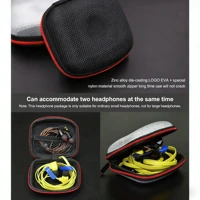 Sac de rangement pour écouteurs, boîte carrée pour casque, étui de rangement pour écouteurs d'intérieur et d'extérieur, accessoires avec fermeture éclair 4