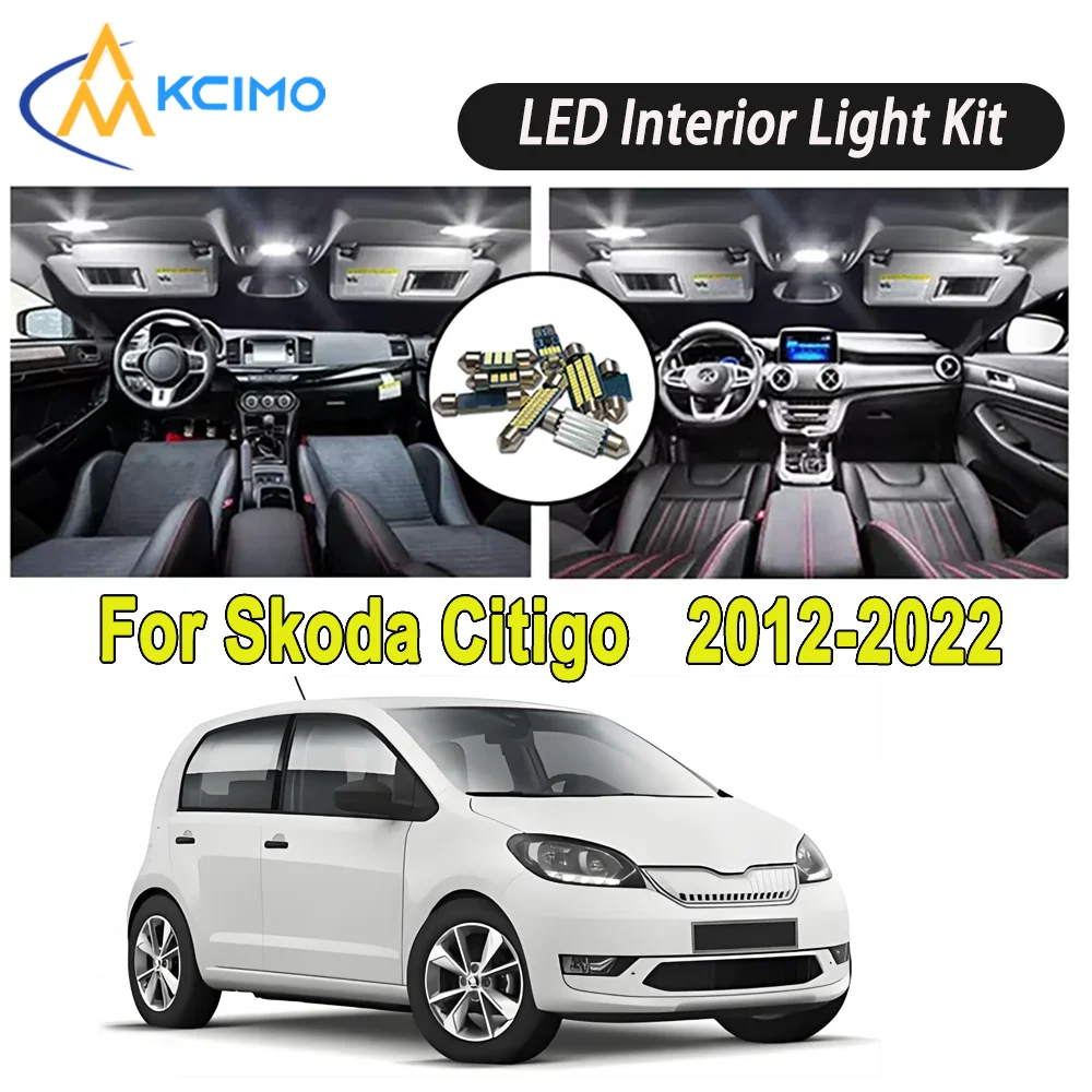 

New Light Bulb For Skoda Citigo (2012-2022) Premium Bright LED Interior Dome Map Trunk Light Kit Car Led Lamps Car LED Lights
