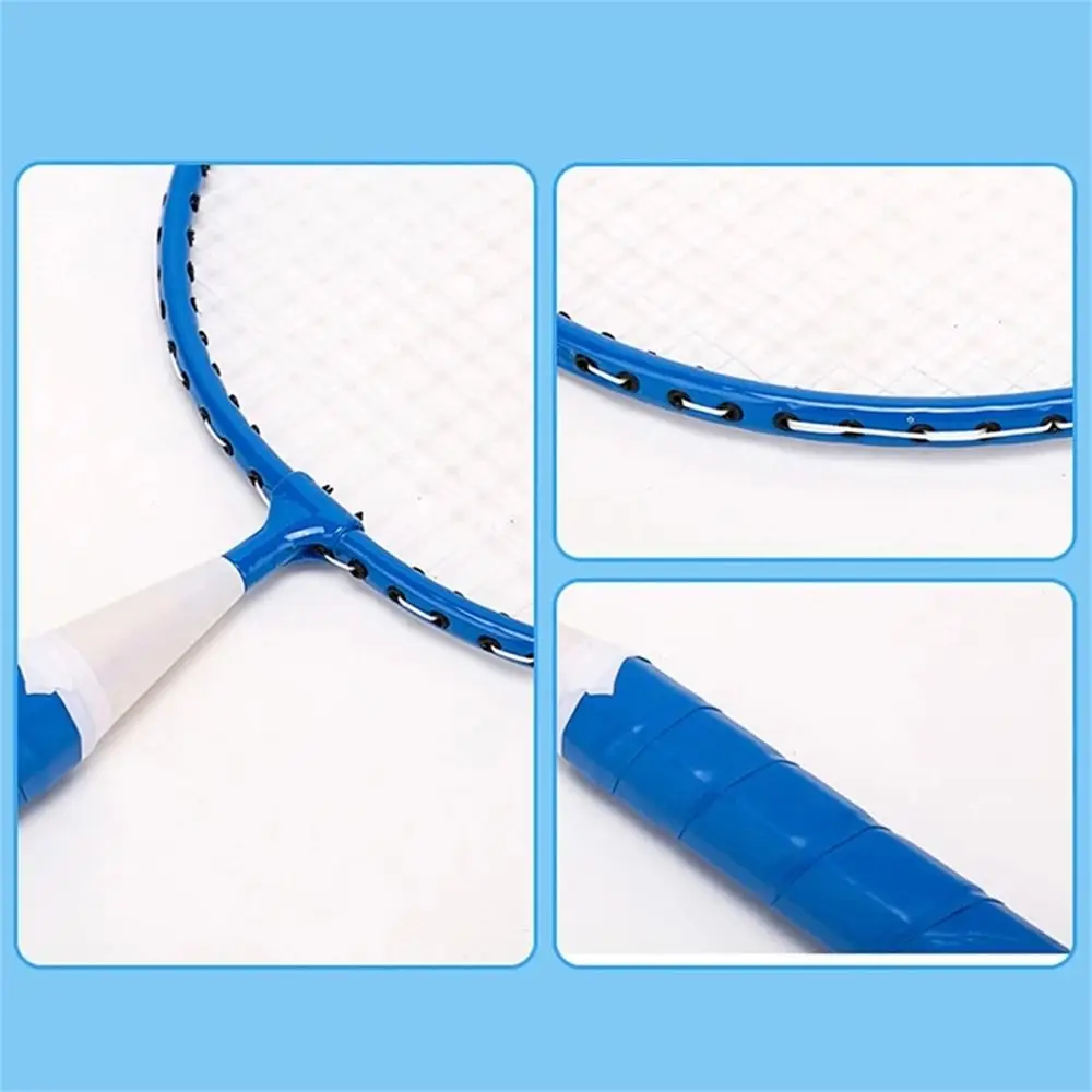 

with 3 Balls Children Badminton Rackets Shuttlecock Iron Alloy Kids Badminton Set Kids Toy Pink Blue Racket Sports