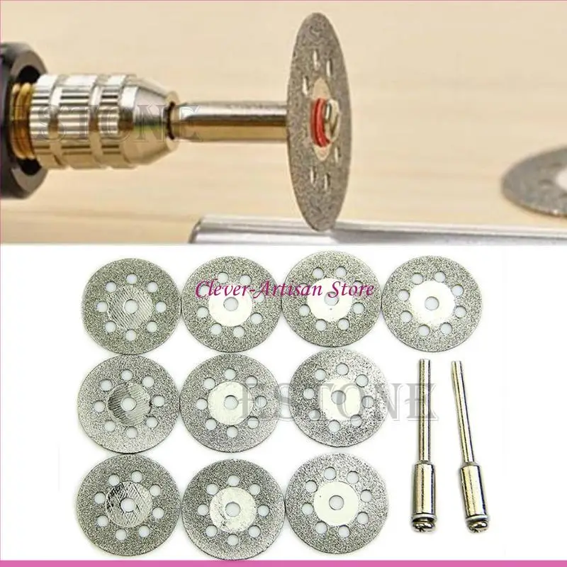 

E06B Circular Cutting Wheel Discs Mandrel Cutoff Rotary Tool 10pcs