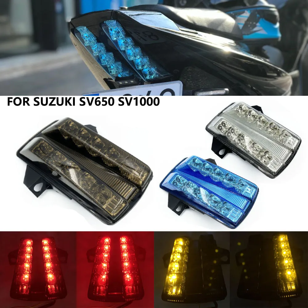 

For Suzuki SV 650 SV650 SV1000Integrated LED Rear Taillight Tail Light Turn Signal Turning Lamp 2003-2015 Motorcycle Accessories