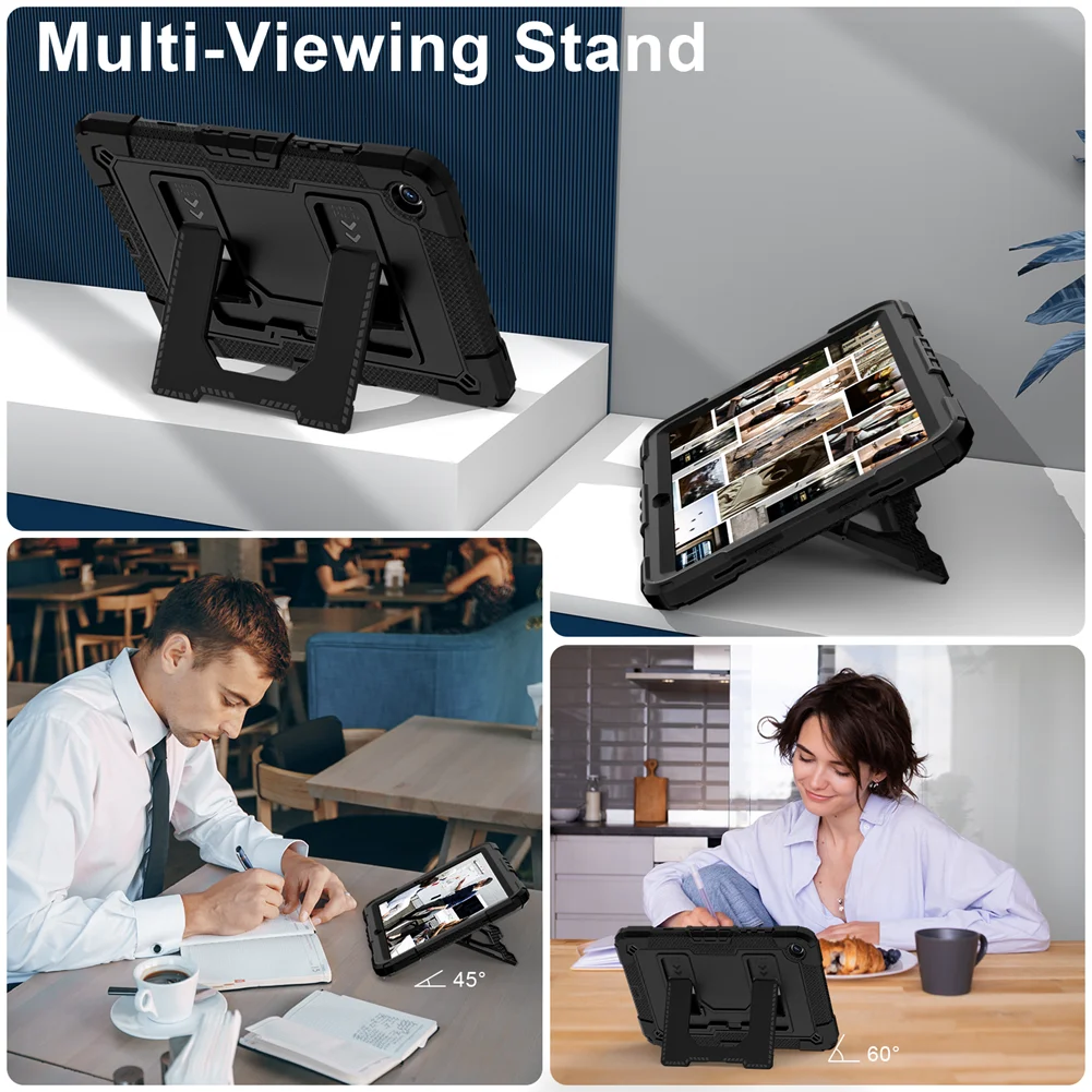 Etui na tablet Samsung Galaxy Tab A11 Plus 2025 11.0 cala SM-X230 SM-X235, odporne na wstrząsy, z wielofunkcyjną podstawką, futerał ochronny. — zdjęcie produktu 3