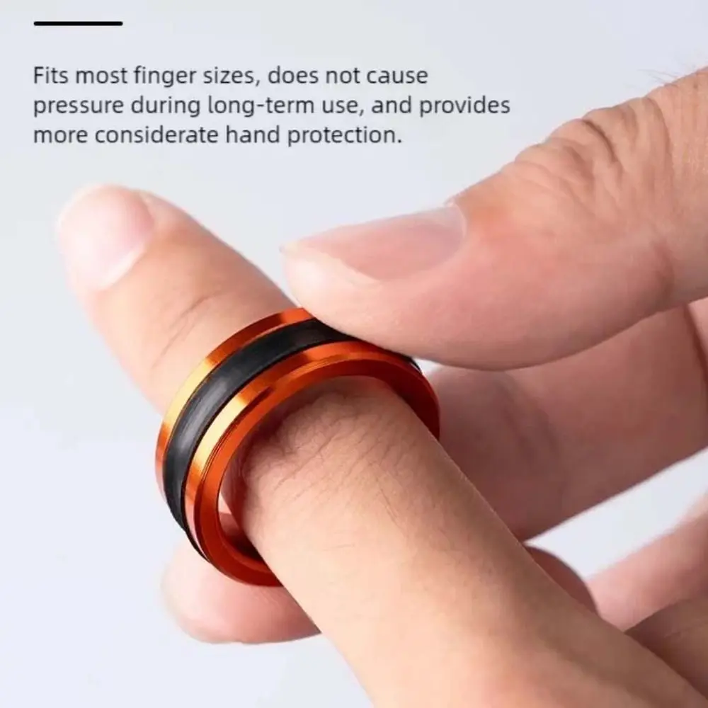 سبائك الألومنيوم كابل حلقة حماية الأيدي خط سريع قطع خط سحب حلقة حلقة مطاطية المضادة للانزلاق خط الصيد مجتذب #6