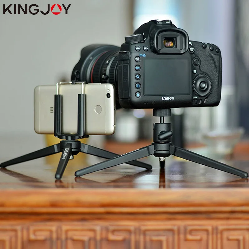 Kingjoy KT-30/m5 aluminium mini stativ für telefon kamera stehen mit kugelkopf mobile smartphone halter stativ flexibel für die reise