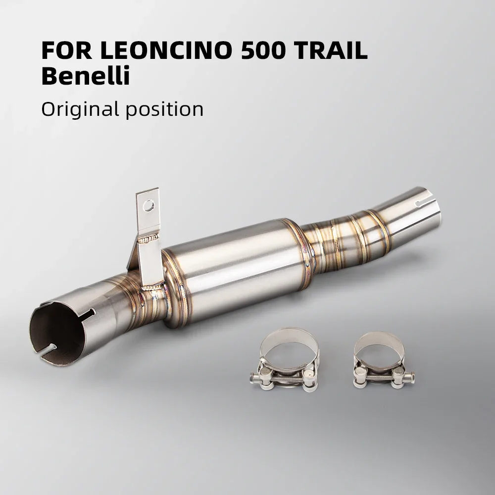 

.For Leoncino 500 Ttail Benelli Sport Motorcycle Slip-on Exhaust Pipe Escape Connection Muffler Link Pipe Racing Line Original