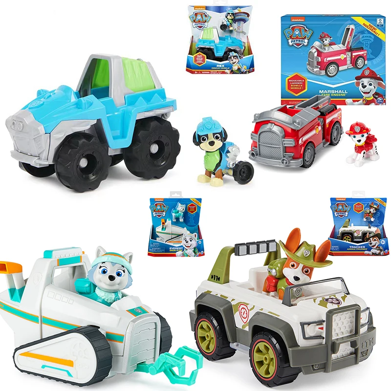 Paw Patrol Rescue Dog Toy Car Patrulla Canina Action Figure Rex Everest Marshall Chase Rubble Vehicle Children Christmas Gift