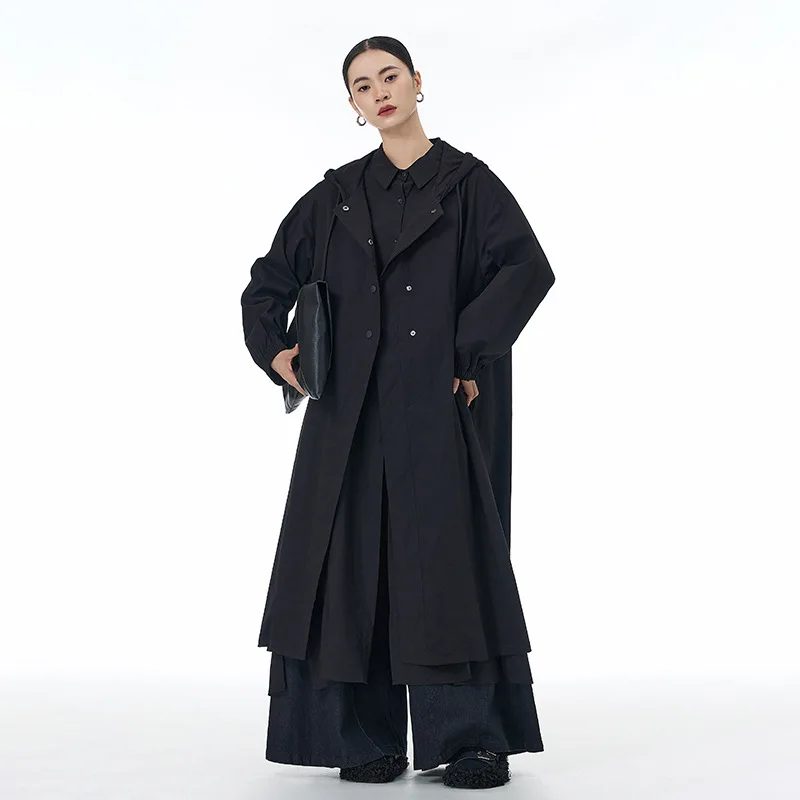 

2025 Fall Winter Oversized Hooded Windbreaker - Loose Fit Plus Size Women's Coat
