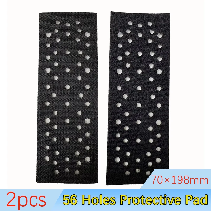 

2Pcs 198x70mm Ultrathin Protective Pad 56 Holes Sanding Disc Pad Hook&Loop Protective Pad for Polishing Mirka Sanding pad