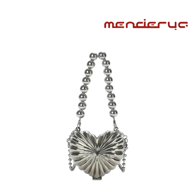 Summer New 2023  Fashion Cute Metal Heart Shape Mini Bags Women's Shoulder Crossbody Bag For Women Free Shipping Promotion
