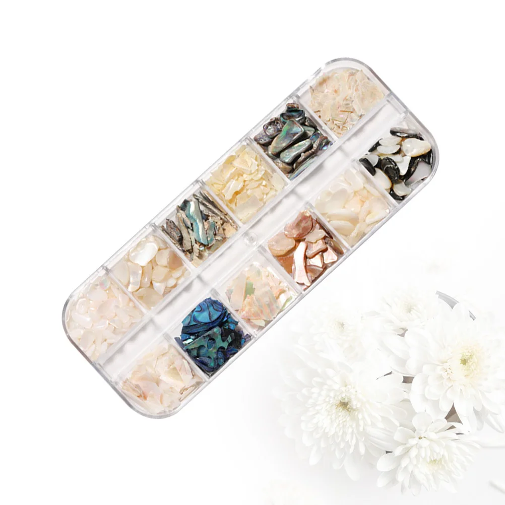 1 conjunto criativo adesivos de unhas decorações concha diy remendos da arte do prego manicure decalques festa aniversário feriado lantejoulas