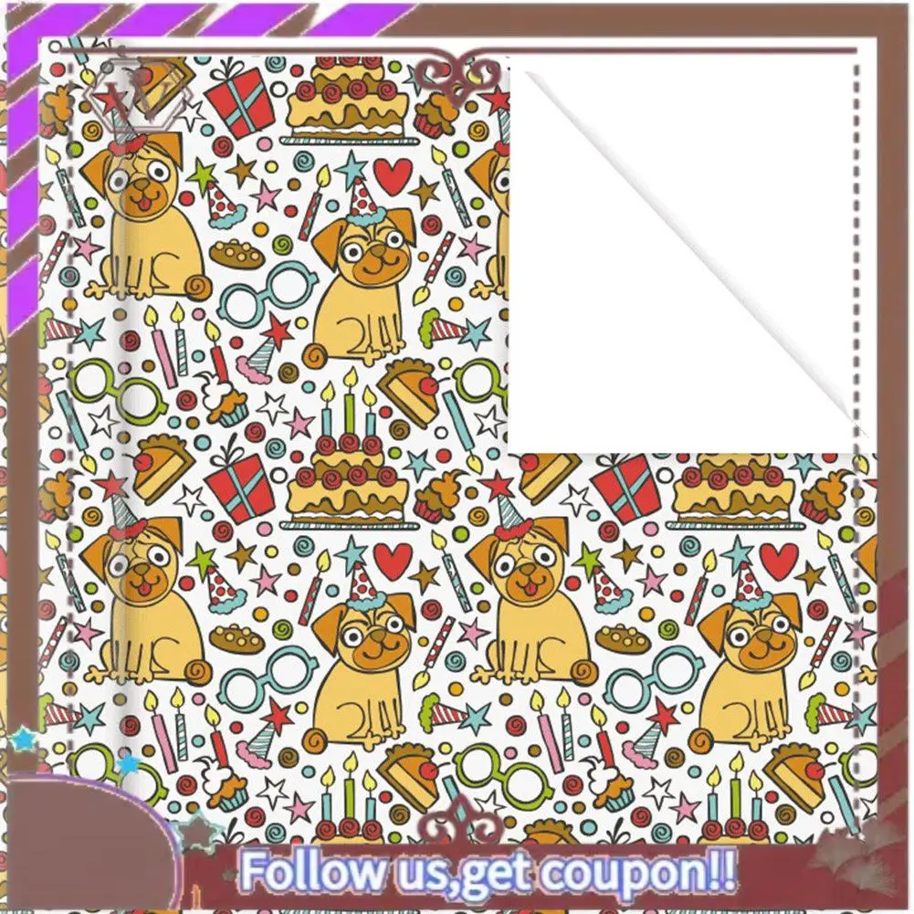 ABBG-10Pcs Wrapping Paper Sheets For Kids,Birthday Party Wrapping Paper Gift Wrap Papers,Present Gift Wrapping Paper