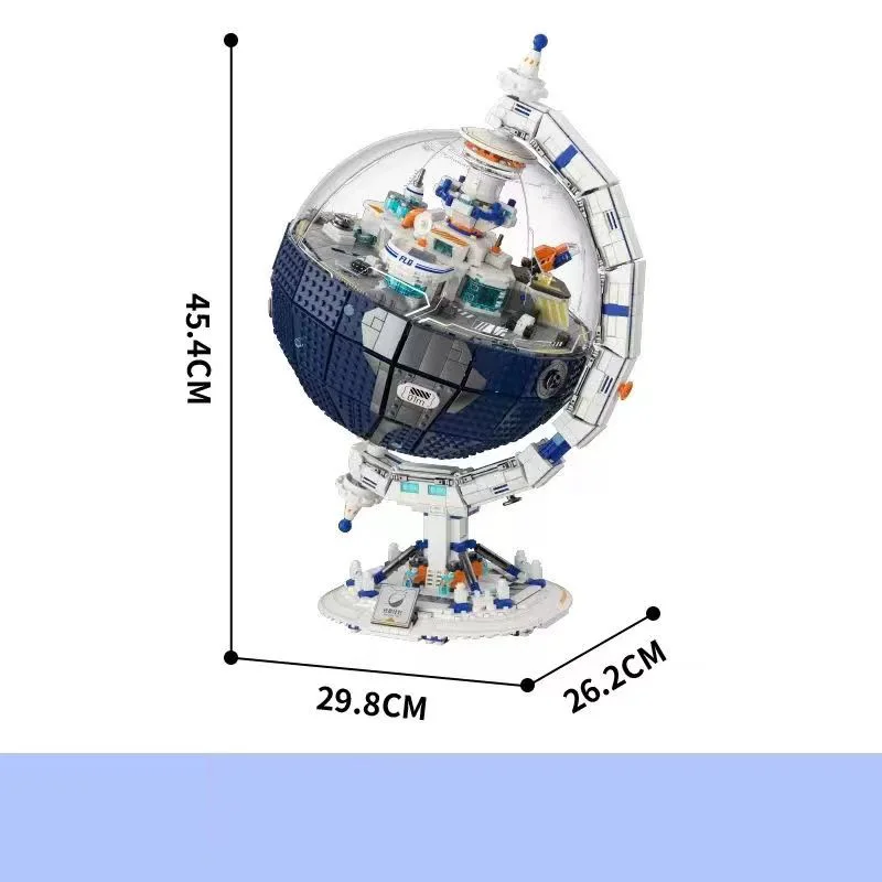 

Creative Universe Globe Building Block Earth Space Station Brick Steam Educational Toys WIth Light Collection For Kids Gifts