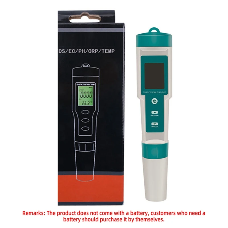 ABGR-7 In 1 PH/TDS/EC/ORP/Salinity /S.G/Temperature Meter C-600 Water Quality Tester For Drinking Water, Aquariums PH Meter