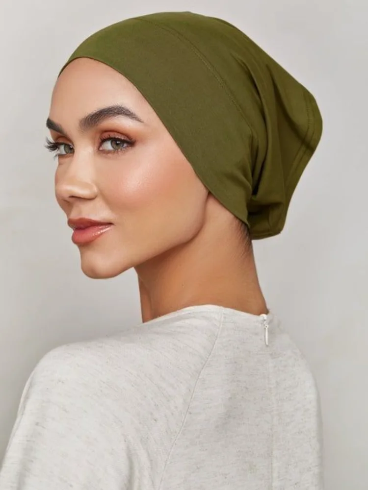 Inner Cap Hijab Jersey Hijabs for Woman Turban Caps for Women Muslim Woman Hat Chemo Hats Ladies Designer Bonnet Hijab Femme