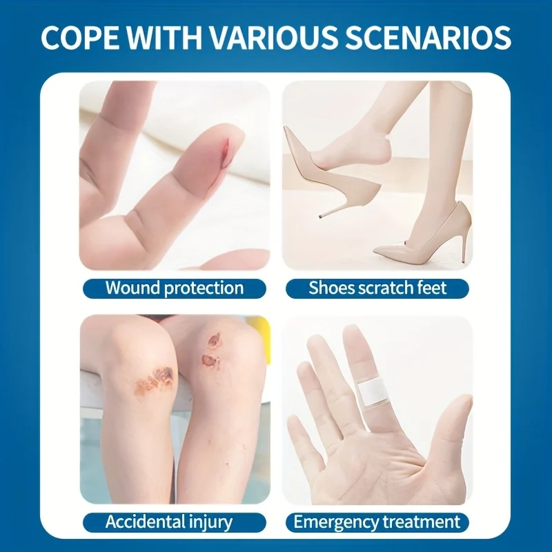 100-400 قطعة ضمادات لاصقة متينة مقاومة للماء ناعمة ومريحة للخدوش والعناية بالجروح ضمادة إسعافات أولية للعناية بالجروح