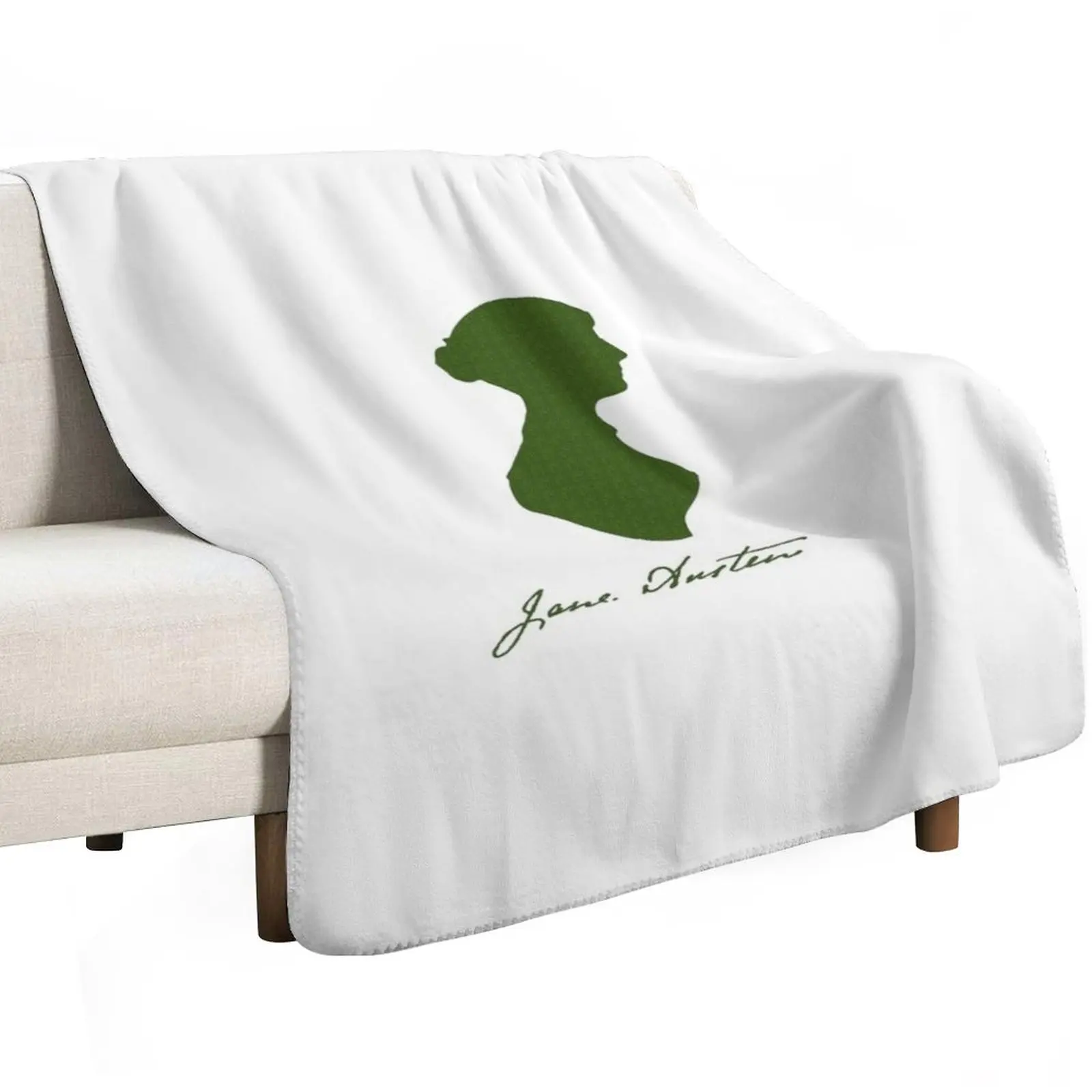 Silhouette Jane Austen grass Throw Blanket Men's Soft Warm Throw Blanket for Couch
