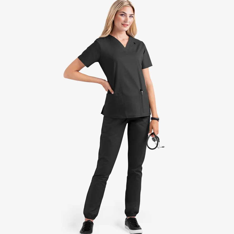 Design Women Joggers Set Short Sleeve Hospital Uniforms Sets Scrubs Medical