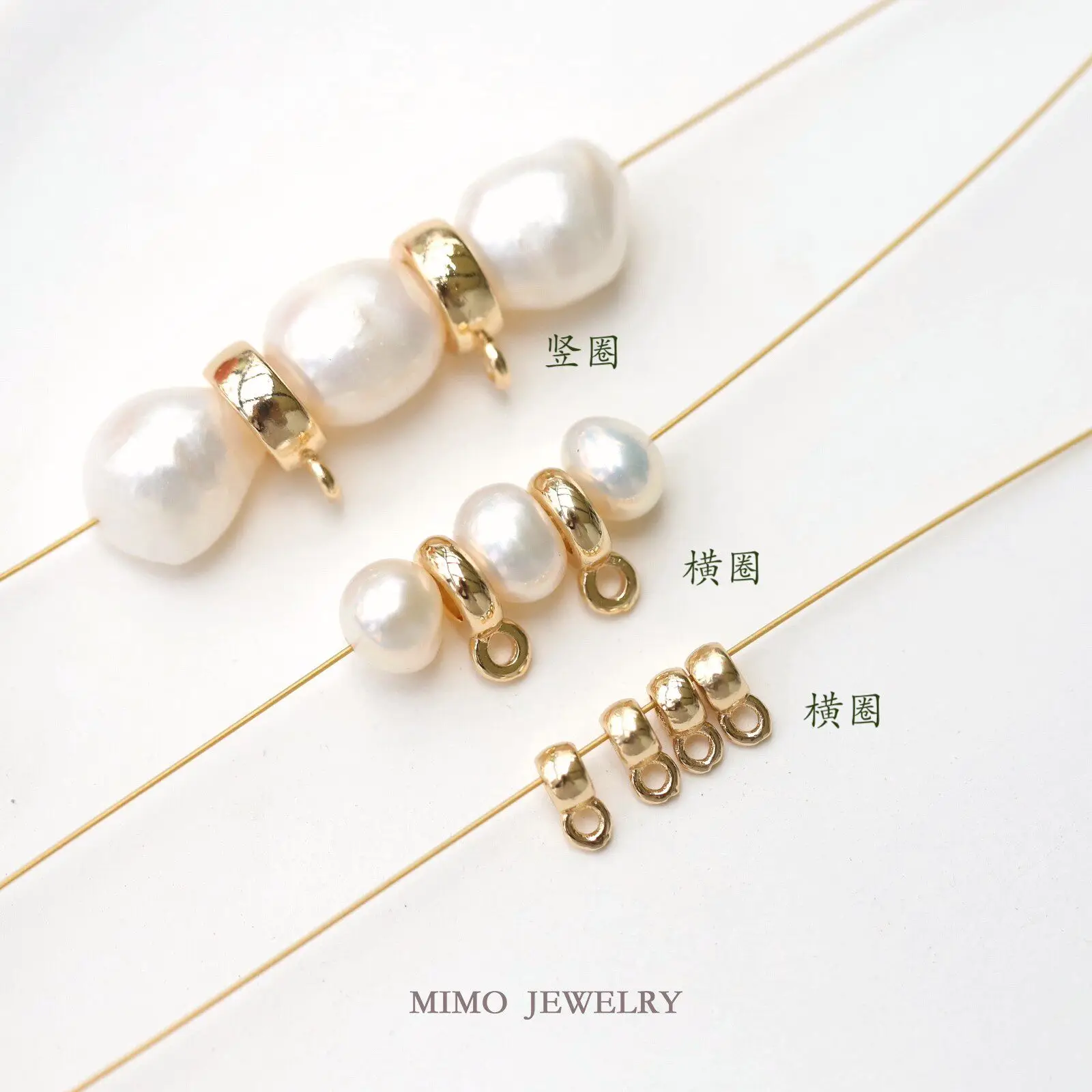 Brass Gold Plated Glossy ring tee round ring Spacer Beads Loose Beads for Jewelry Making DIY Bracelet Necklace Accessories