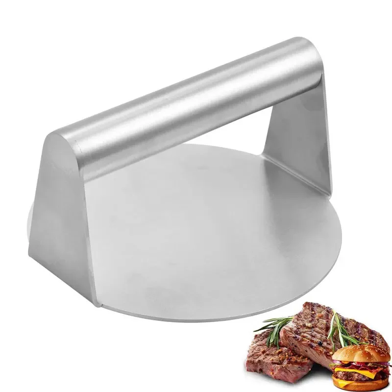 

Round Hamburger Squeeze Grease Flat Top Griddle Accessories Kit Stainless Steel Smasher Patty Maker Burger Press