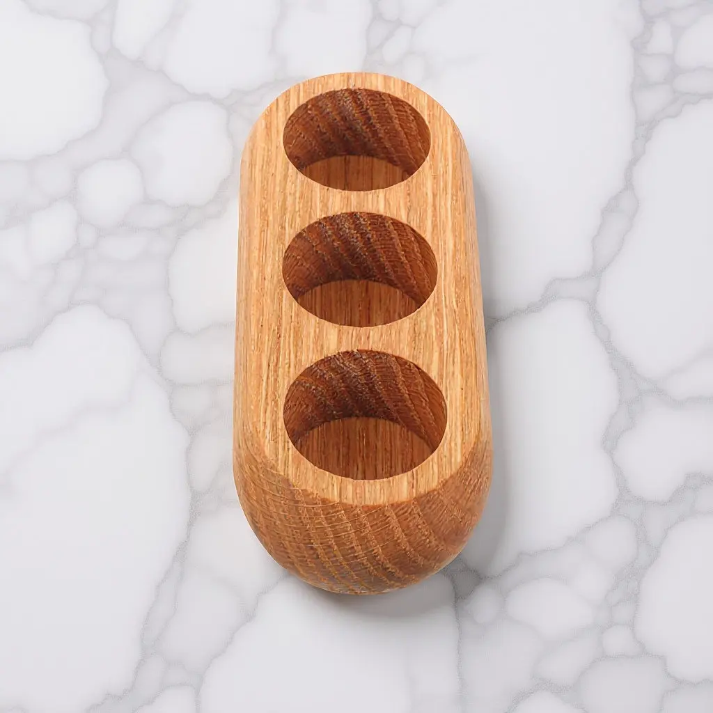 Wooden Essential Oil Display Box 3-Grid Rack Multi-Slot Organizer Desktop Storage Stand for Essential Oils Nail Polish Perfume