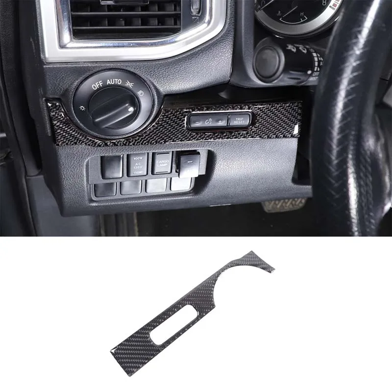 For Nissan Titan 2016-2023 Soft Carbon Fiber Car Headlight Switch Frame Decoration Sticker Interior Molding Accessories