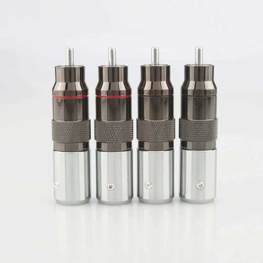 4pcs Rhodium Plated RCA Terminal DIY Audio Connectors