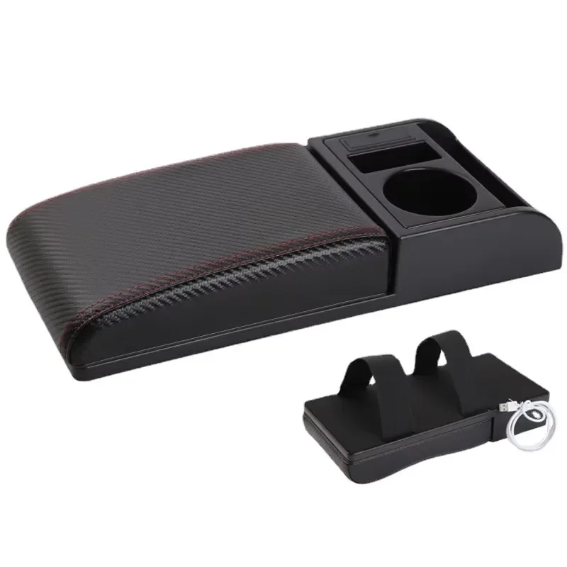 High Quality Leather Car Center Console Armrest Box Modified Storage Organizer Elbow Rest Pad Cover