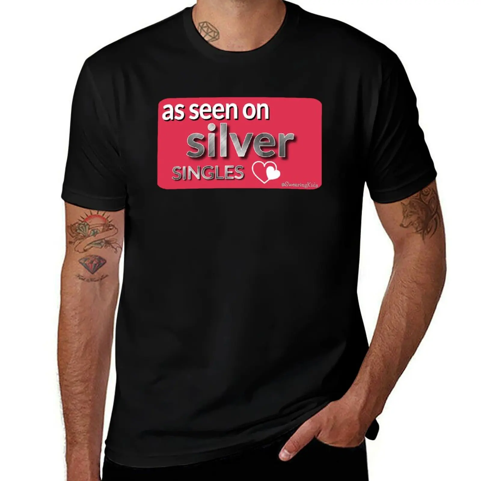 As seen on Silver Singles T-Shirt Casual Trendy Short Sleeve T-Shirt
