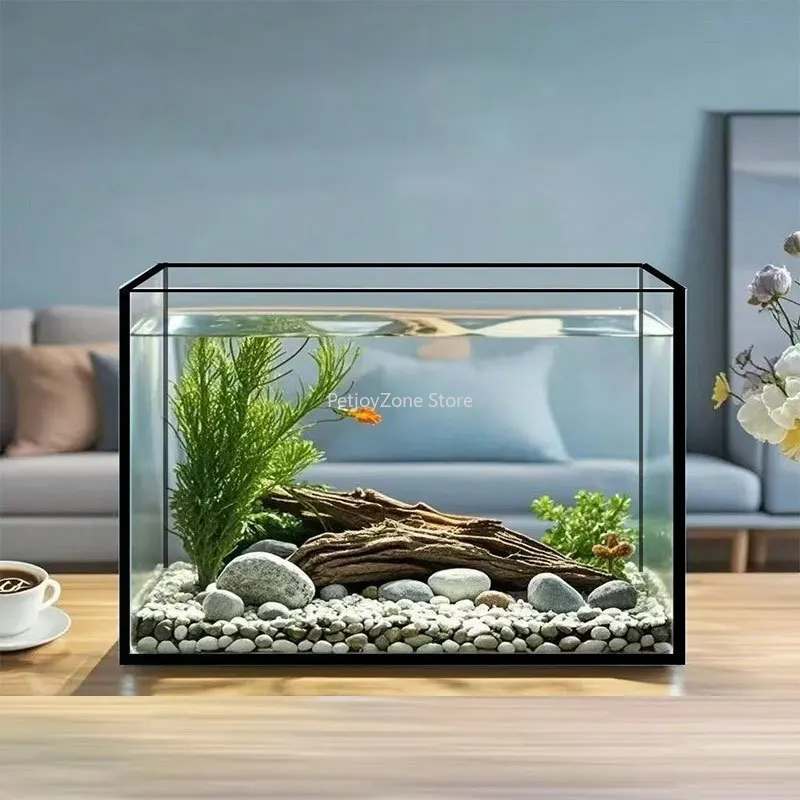 

Ultra Clear Large Rectangle Glass Aquarium Tank Custom Volume Electric Power 220v Eco-Friendly Style For Turtle Fish Keeping