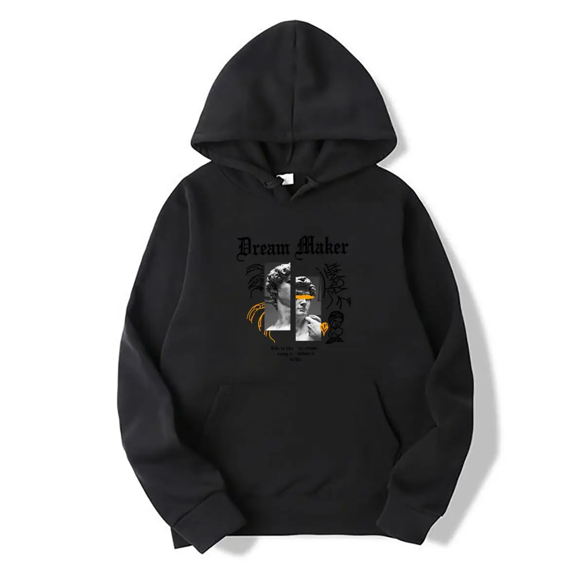 Dream Maker Life Is Like Ice Cream Enjoy It Before It Melts Autumn and winter new men's and women's hooded sweatshirts